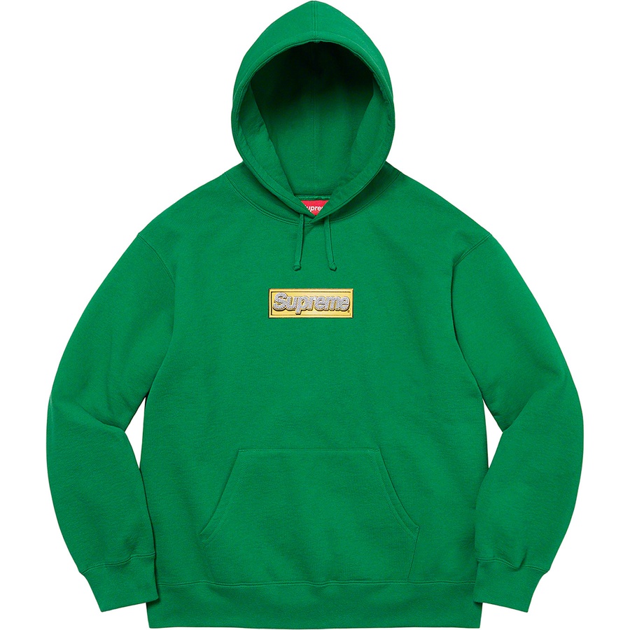 Supreme Bling Box Logo Hooded Sweatshirt (SS22) - Green - $158