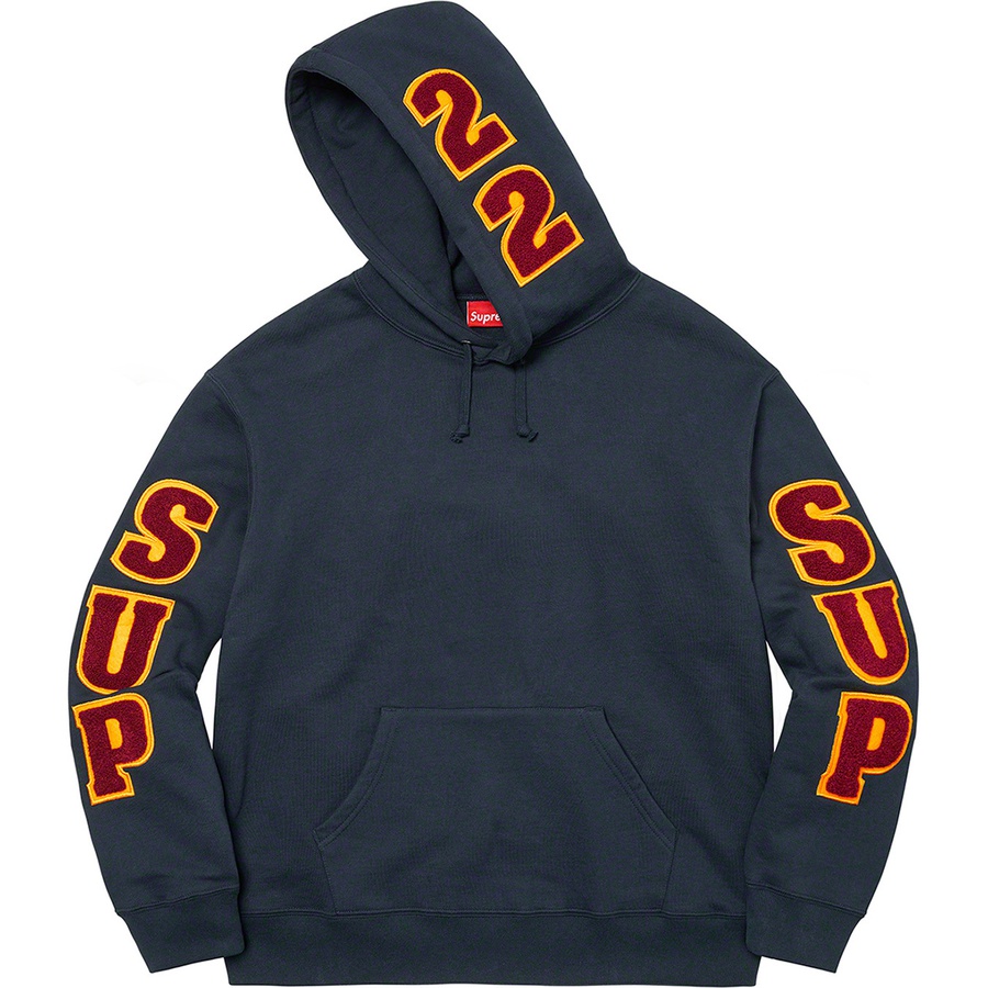 Supreme Supreme Team Chenille Hooded Sweatshirt (SS22) - Navy - $178
