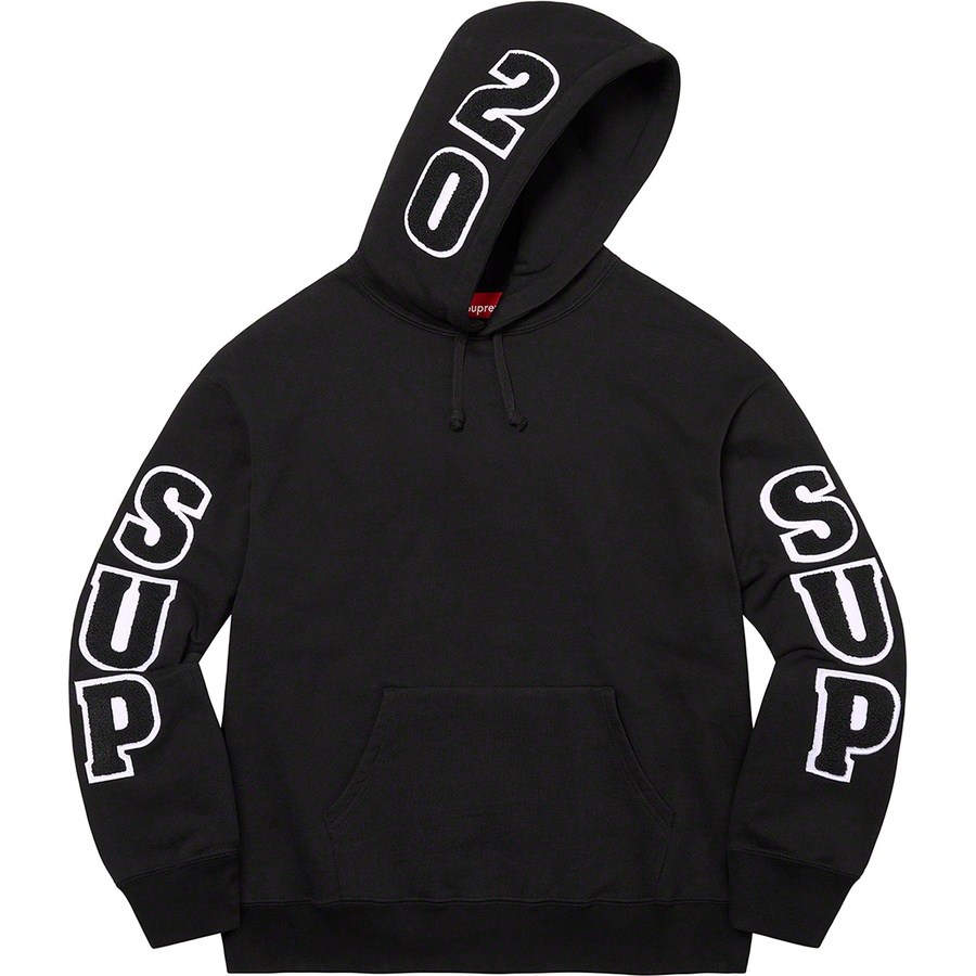 Supreme Supreme Team Chenille Hooded Sweatshirt (SS22) - Black - $178