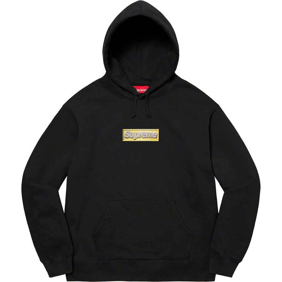 Supreme Bling Box Logo Hooded Sweatshirt (SS22) - Black - $158