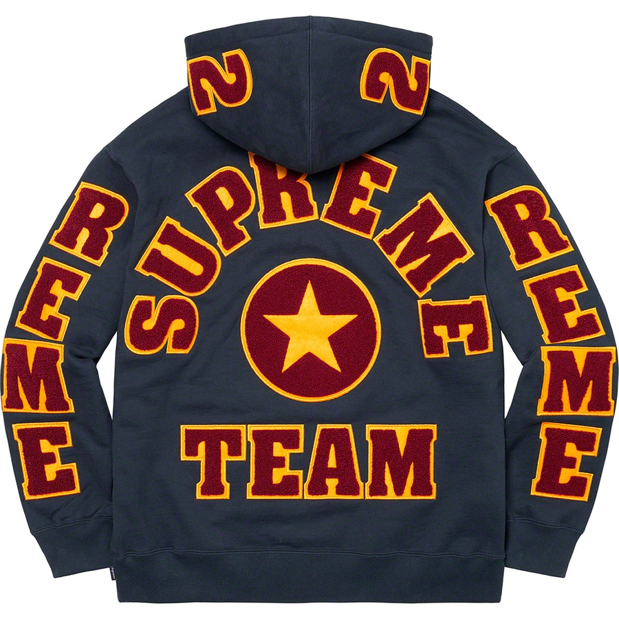 Supreme Supreme Team Chenille Hooded Sweatshirt (SS22) - Navy - $178
