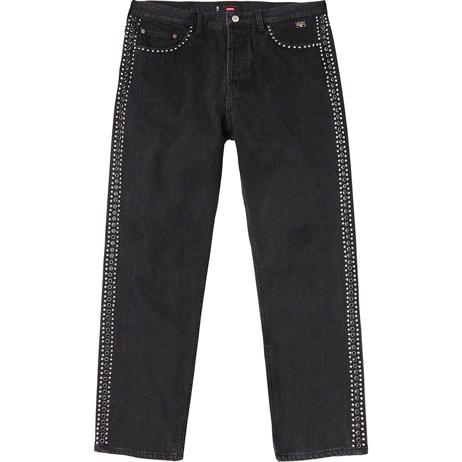 Supreme Supreme B.B.Simon Studded Regular Jean (SS22) - Black - $398
