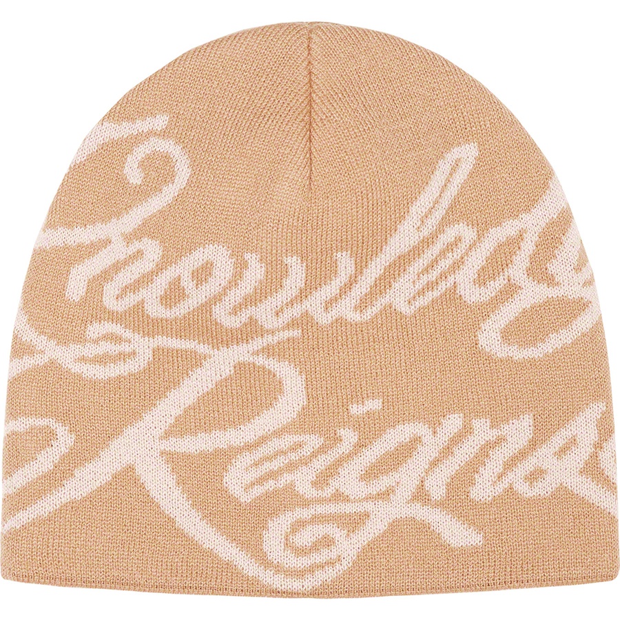 Supreme Knowledge Reigns Beanie (SS22) - Tan - $40