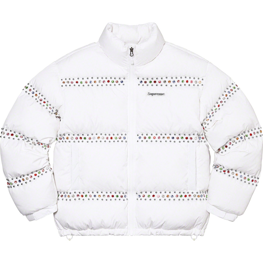 Supreme Supreme B.B. Simon Studded Puffer Jacket (SS22) - White - $698