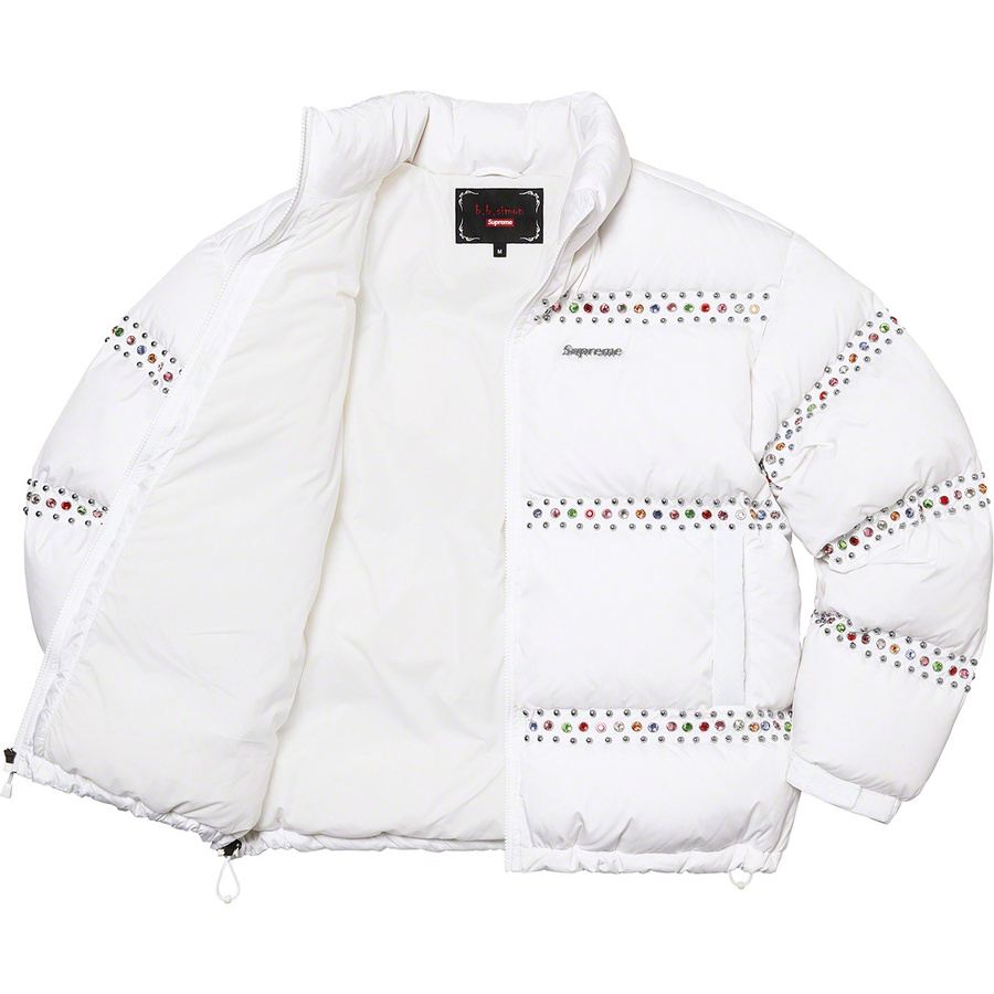Supreme Supreme B.B. Simon Studded Puffer Jacket (SS22) - White - $698