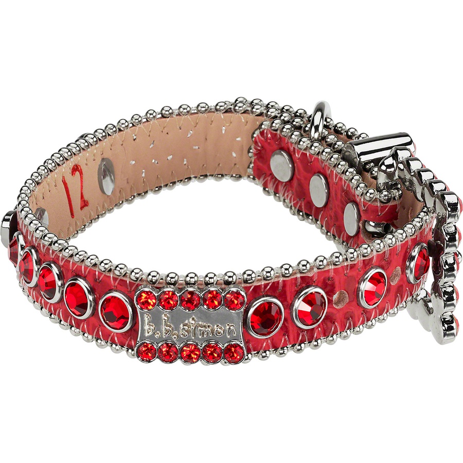 Supreme Supreme B.B. Simon Studded Dog Collar (SS22) - Red - $110