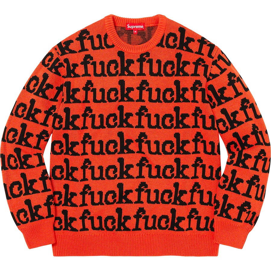 Supreme Fuck Sweater (SS22) - Orange - $158