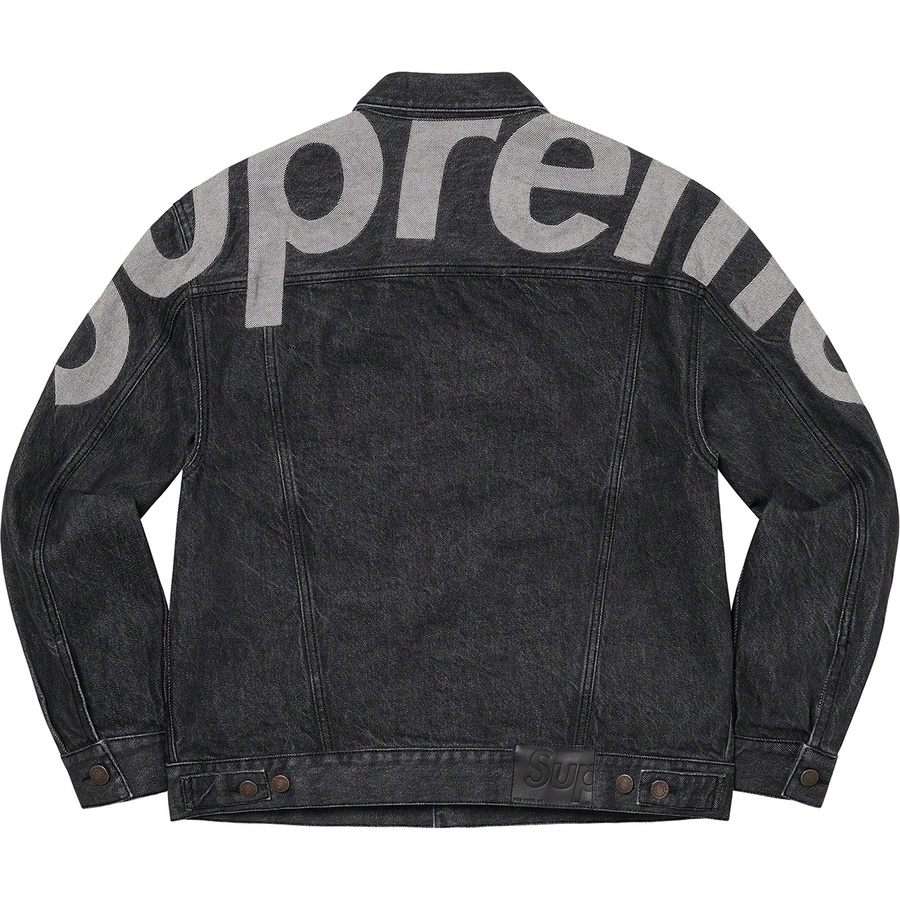 Supreme Inset Logo Denim Trucker Jacket (SS22) - Black - $278