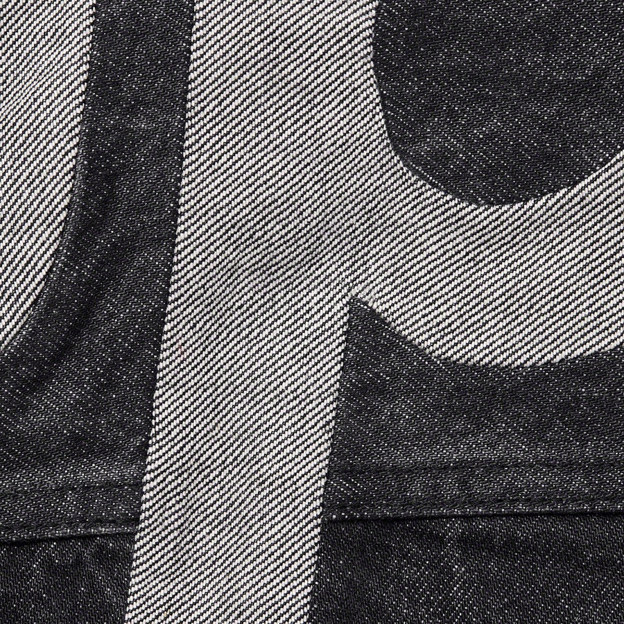 Supreme Inset Logo Denim Trucker Jacket (SS22) - Black - $278