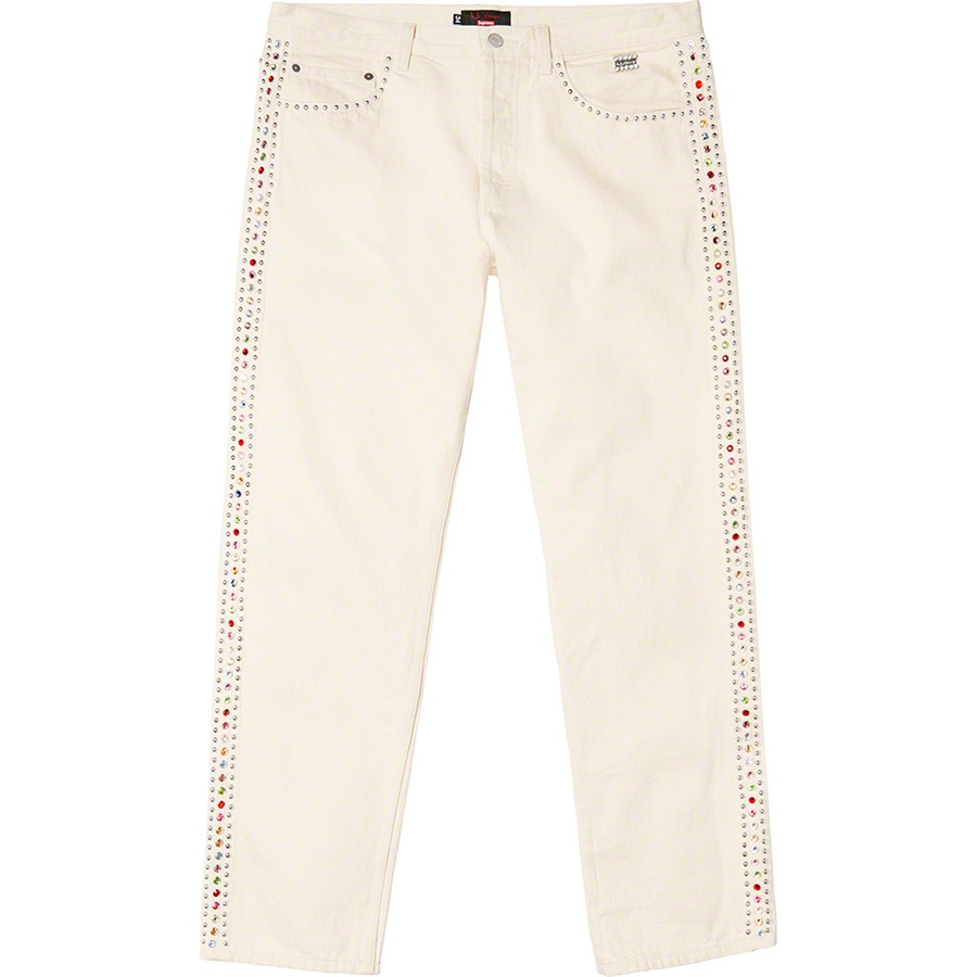 Supreme Supreme B.B.Simon Studded Regular Jean (SS22) - Natural - $398