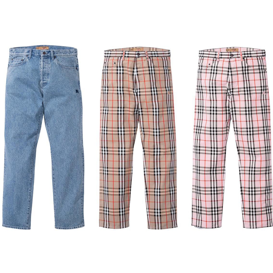 Supreme Supreme Burberry Regular Jean (SS22) - $198