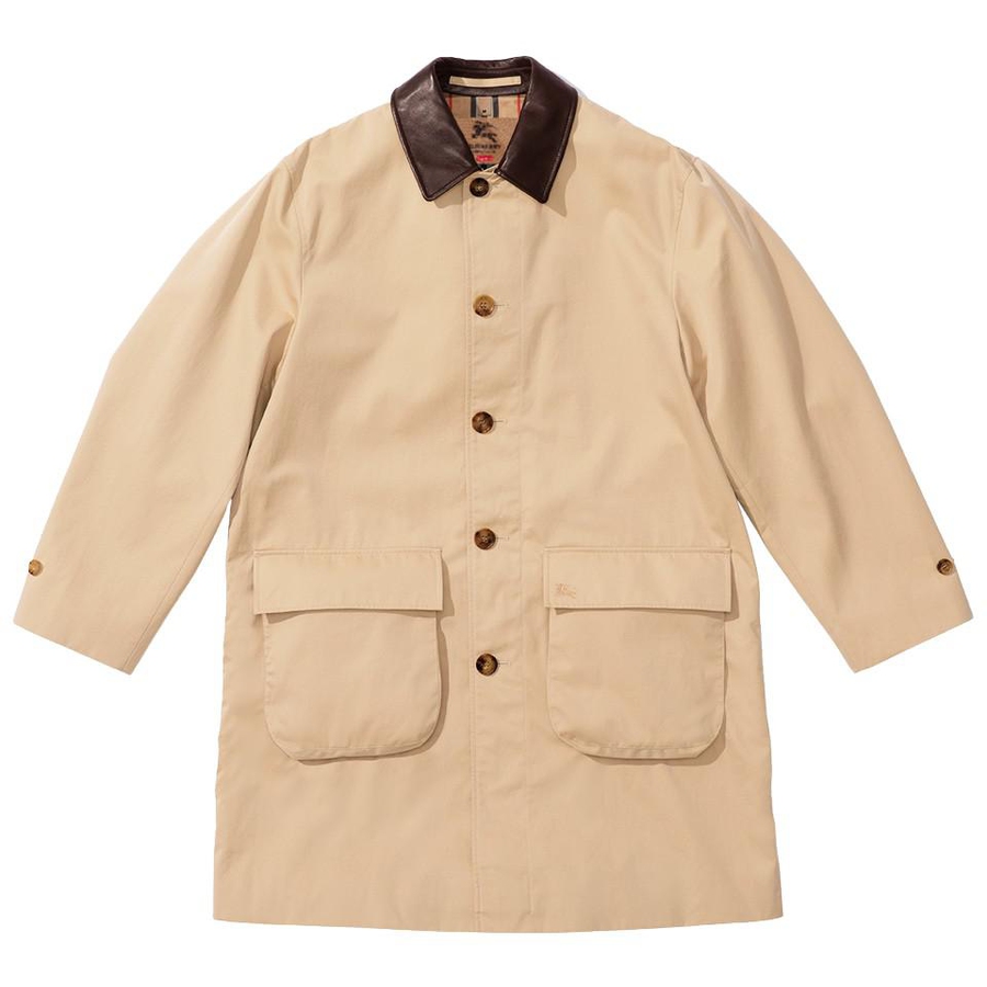 Supreme Supreme Burberry Leather Collar Trench (SS22) - $998