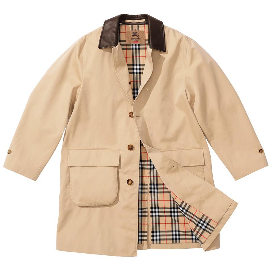 Supreme Supreme Burberry Leather Collar Trench (SS22) - $998