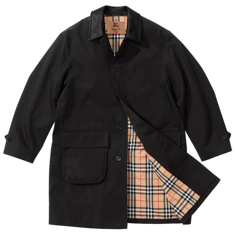 Supreme Supreme Burberry Leather Collar Trench (SS22) - $998
