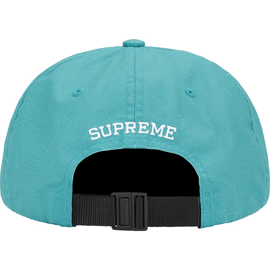Supreme Small Box Coated Linen 6-Panel (SS22) - Teal - $54