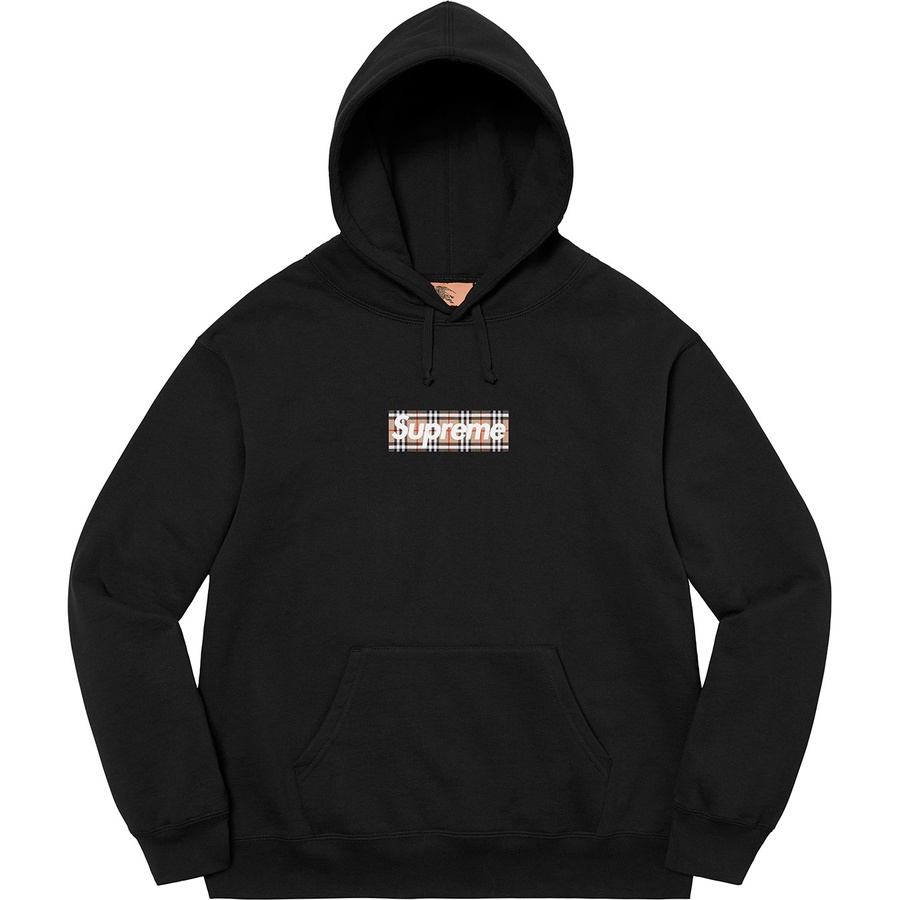 Supreme Supreme Burberry Box Logo Hooded Sweatshirt (SS22) - Black - $198
