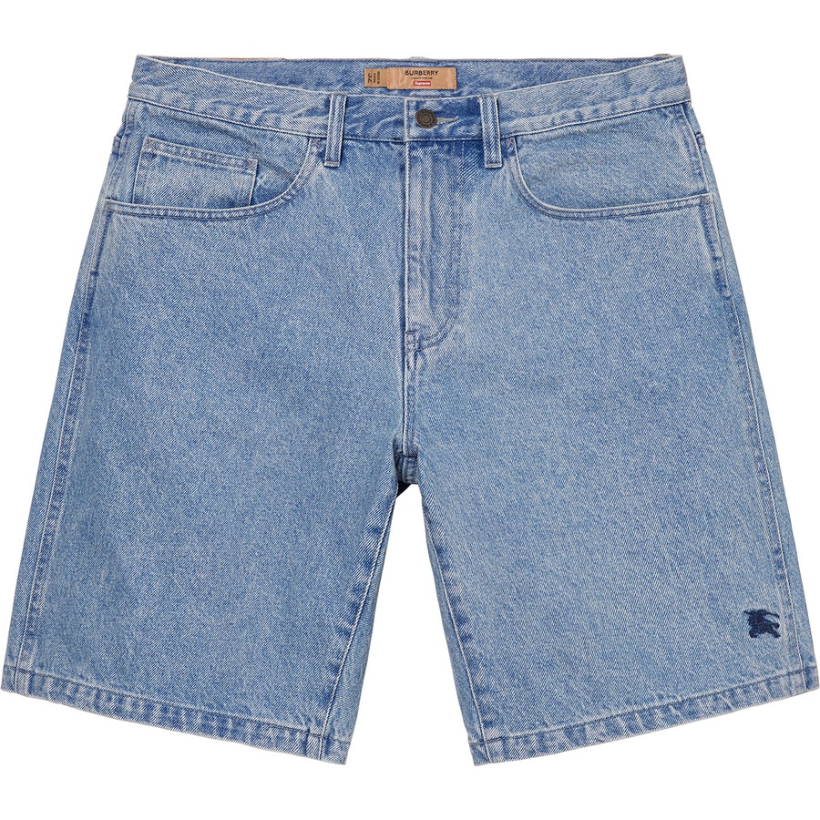 Supreme Supreme Burberry Denim Short (SS22) - Washed Blue - $168