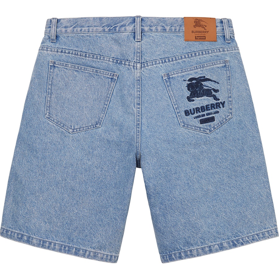 Supreme Supreme Burberry Denim Short (SS22) - Washed Blue - $168