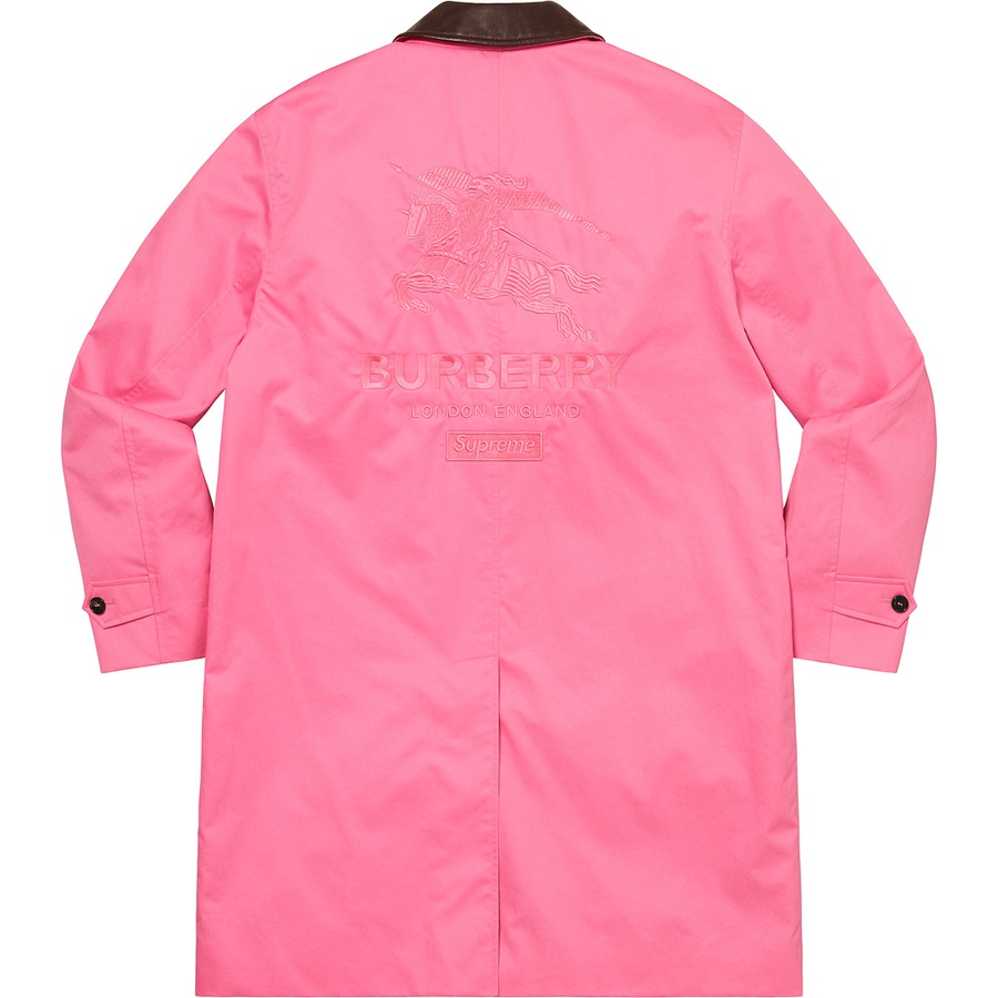 Supreme Supreme Burberry Leather Collar Trench (SS22) - Pink - $998