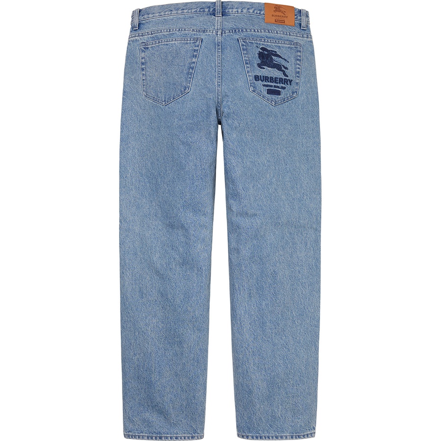 Supreme Supreme Burberry Regular Jean (SS22) - Washed Blue - $198