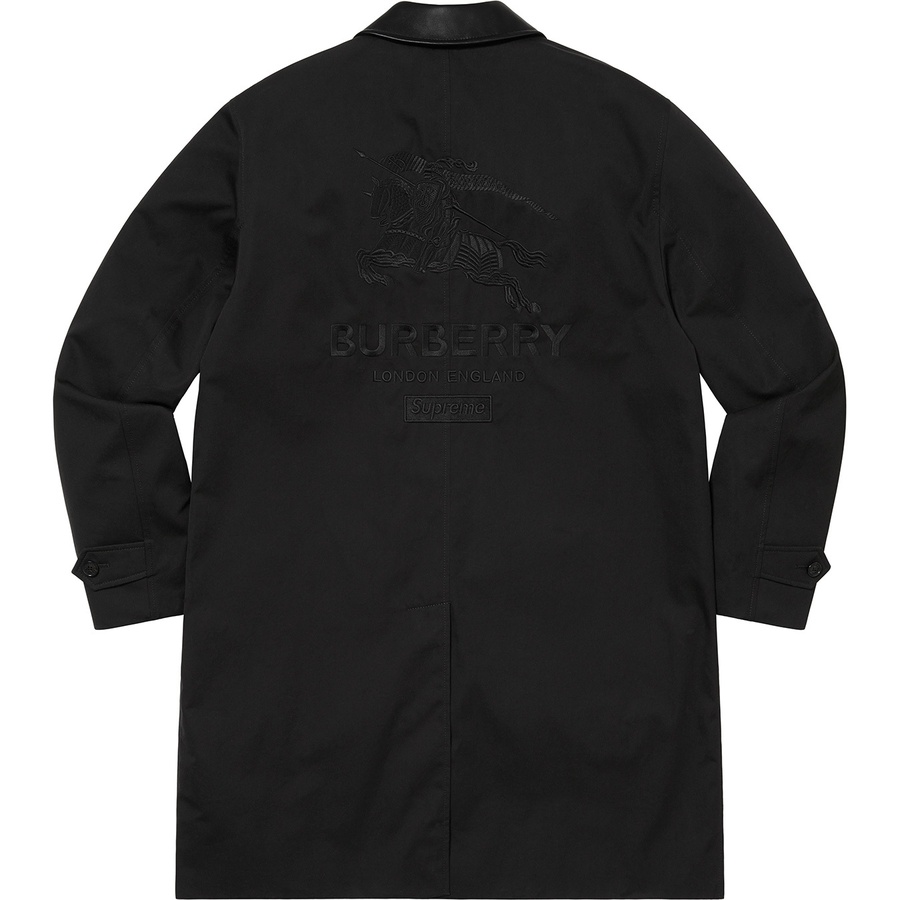 Supreme Supreme Burberry Leather Collar Trench (SS22) - Black - $998