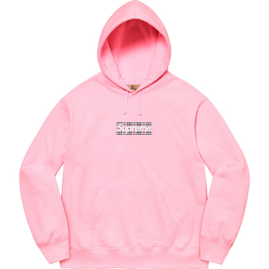 Supreme Supreme Burberry Box Logo Hooded Sweatshirt (SS22) - Light Pink - $198