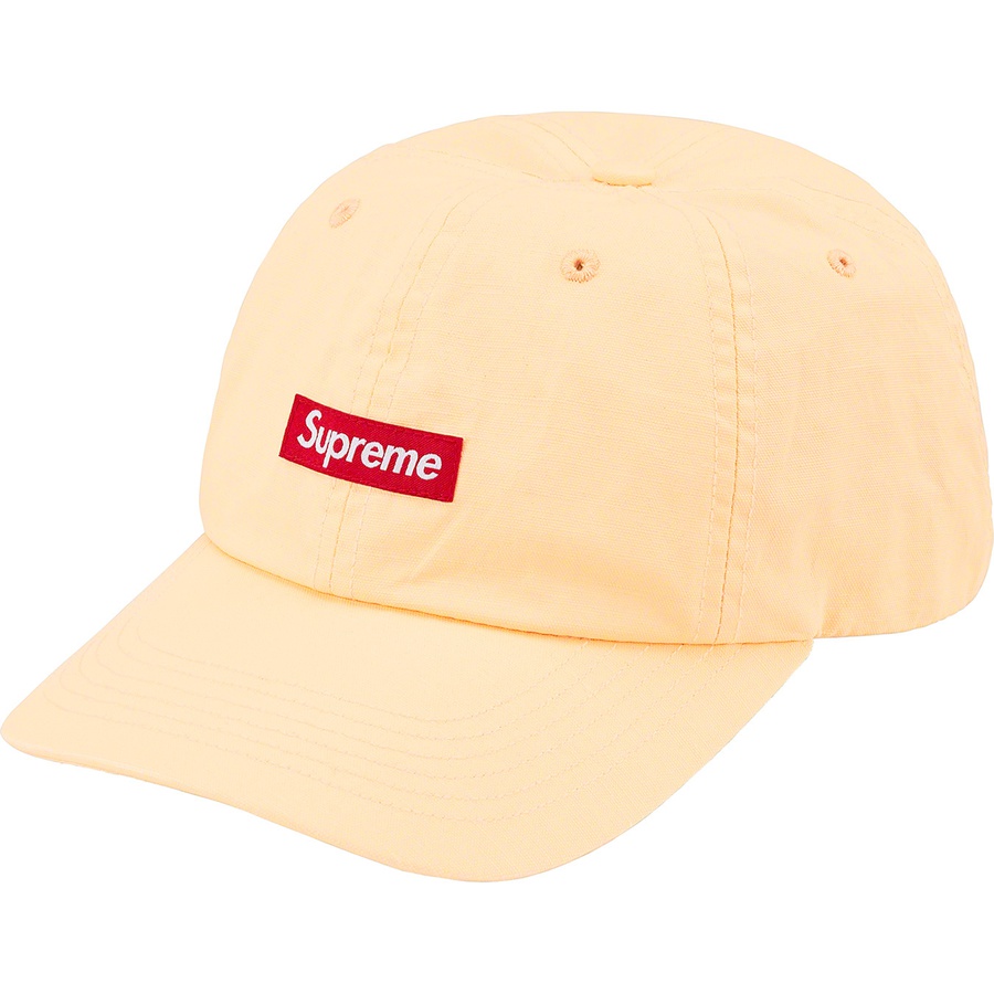 Supreme Small Box Coated Linen 6-Panel (SS22) - Natural - $54