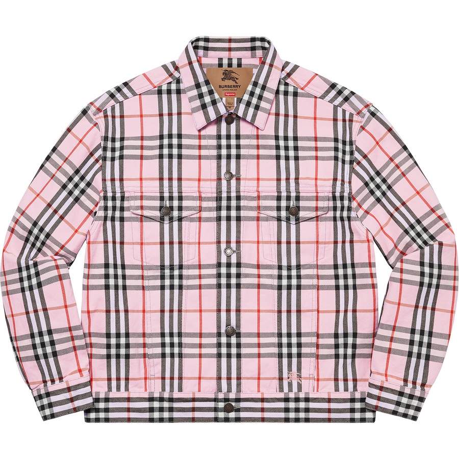 Supreme Supreme Burberry Denim Trucker Jacket (SS22) - Pink - $298