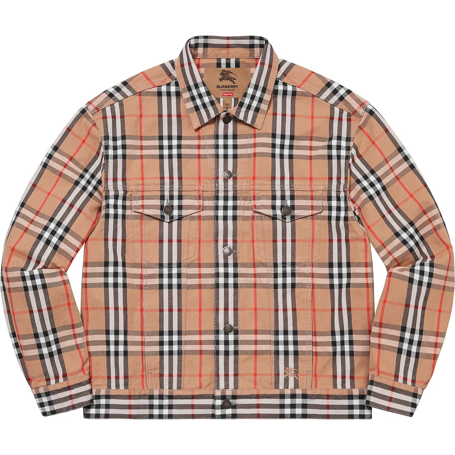 Supreme Supreme Burberry Denim Trucker Jacket (SS22) - Beige - $298