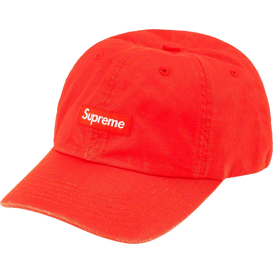 Supreme Small Box Coated Linen 6-Panel (SS22) - Red - $54