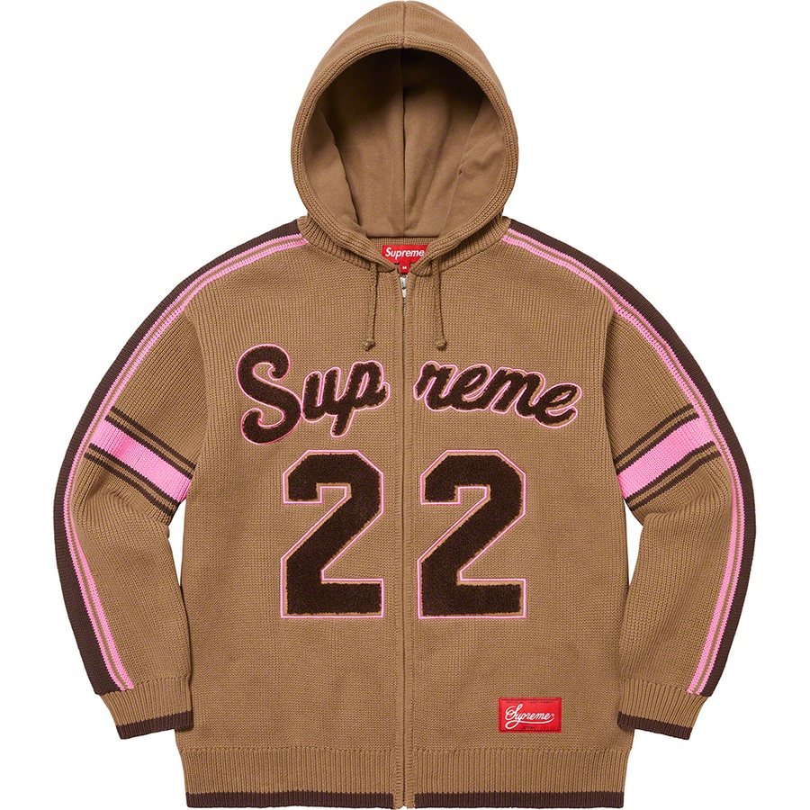 Supreme Sport Zip Up Hooded Sweater (SS22) - Light Brown - $198