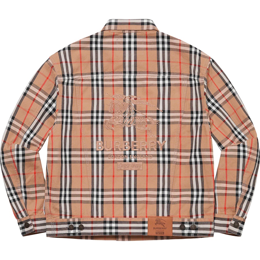 Supreme Supreme Burberry Denim Trucker Jacket (SS22) - Beige - $298