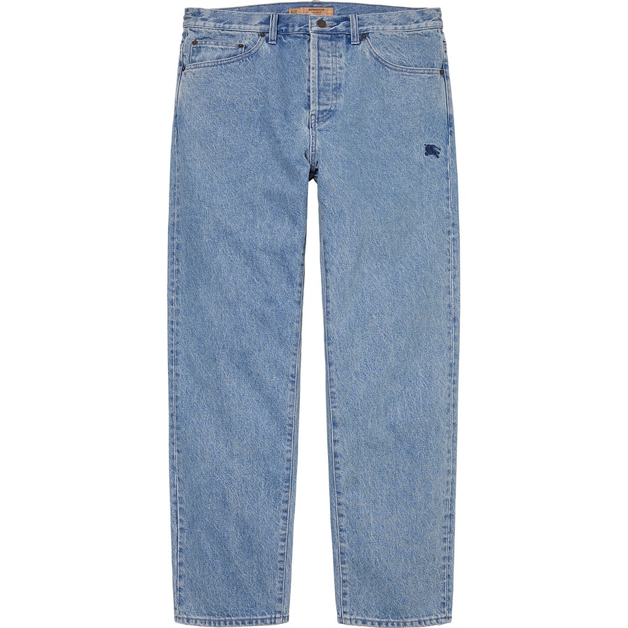 Supreme Supreme Burberry Regular Jean (SS22) - Washed Blue - $198