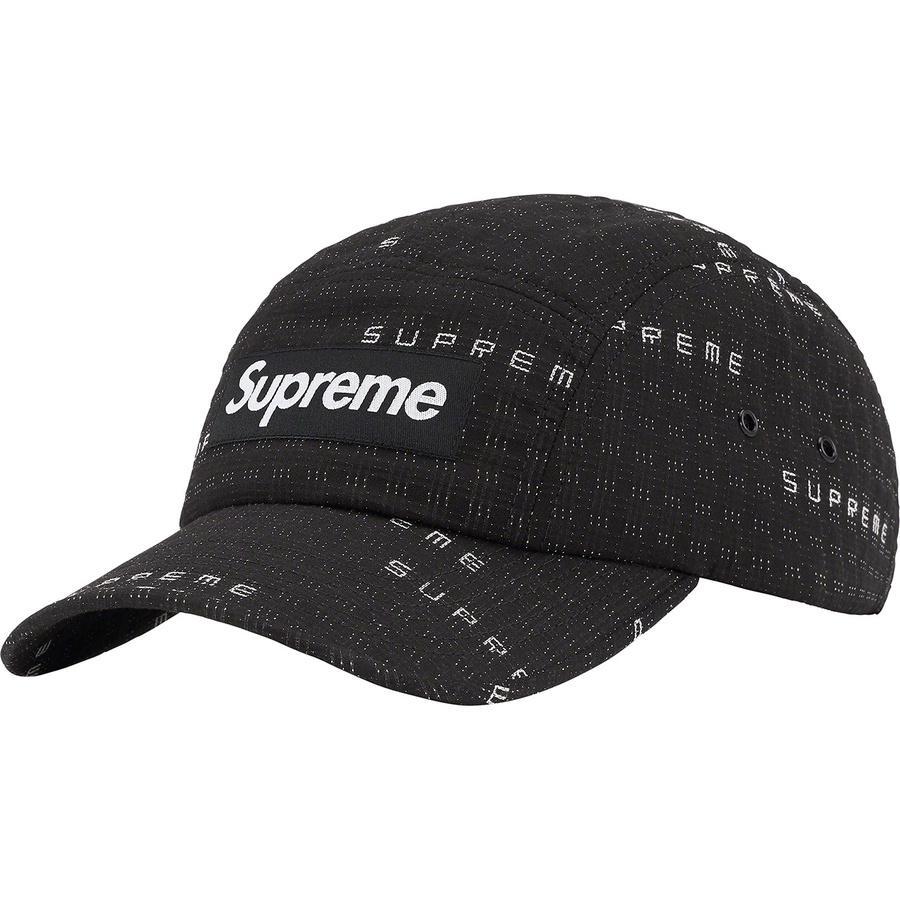 Supreme Stitch Jacquard Camp Cap (SS22) - Black - $48