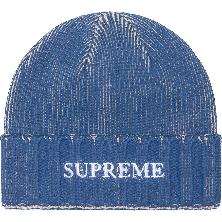 Supreme Overprint Beanie (SS22) - Blue - $40
