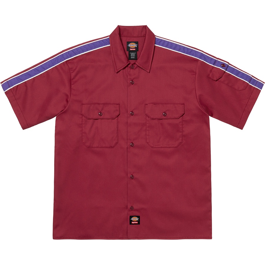 Supreme Supreme Dickies Stripe S S Work Shirt (SS22) - Maroon - $118