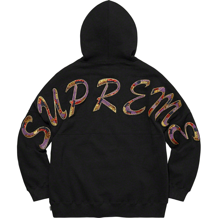 Supreme Beaded Hooded Sweatshirt (SS22) - Black - $168