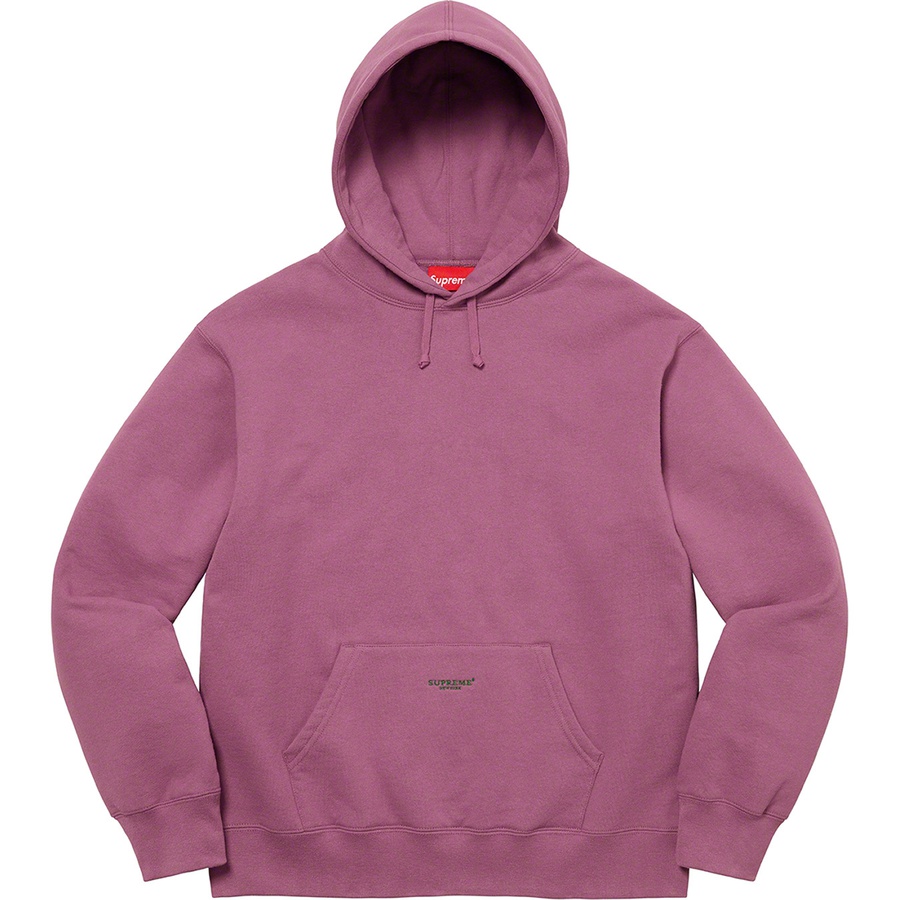 Supreme Micro Logo Hooded Sweatshirt (SS22) - Dusty Plum - $158