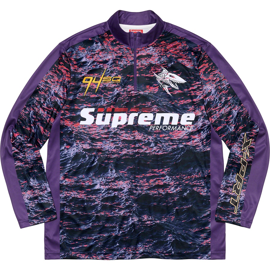 Supreme Waves Zip Pullover (SS22) - Purple - $98
