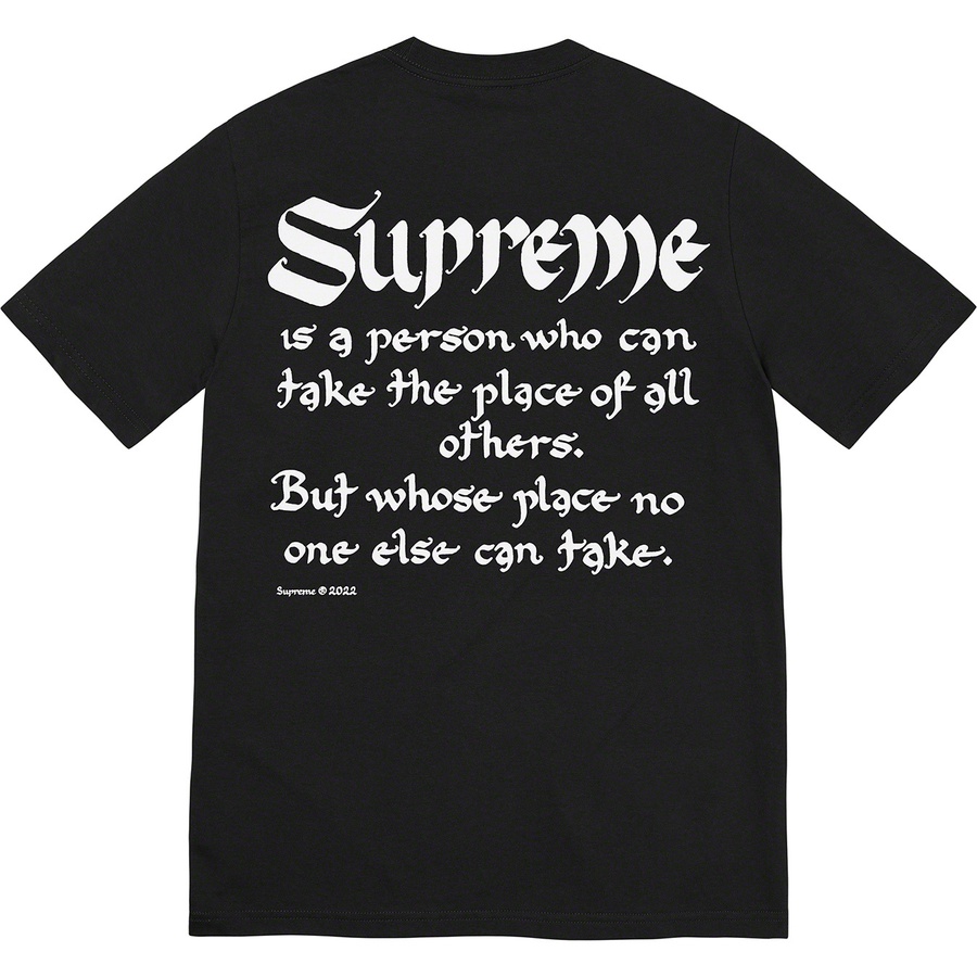 Supreme Person Tee (SS22) - Black - $40