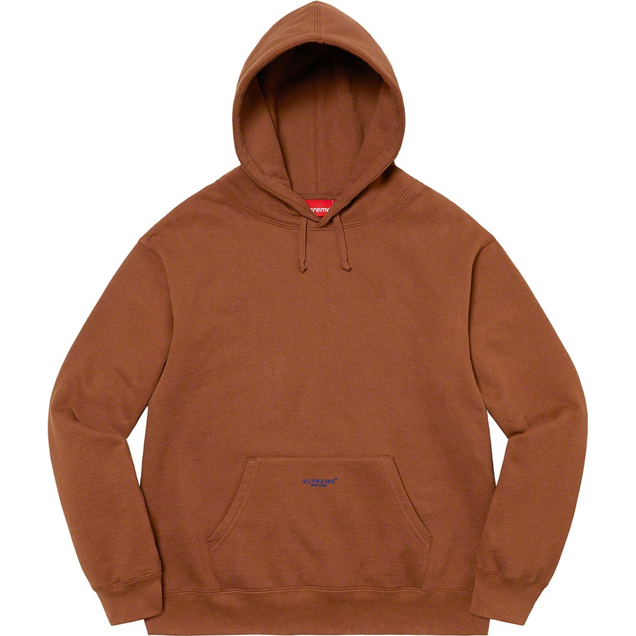 Supreme Micro Logo Hooded Sweatshirt (SS22) - Brown - $158