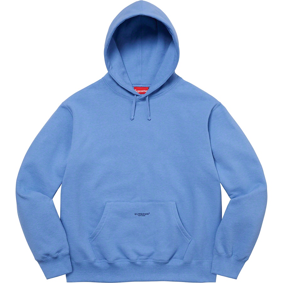 Supreme Micro Logo Hooded Sweatshirt (SS22) - Light Blue - $158