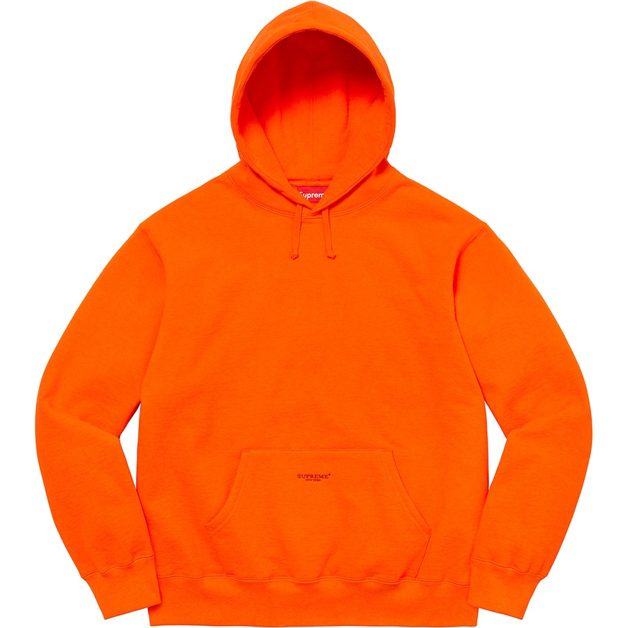 Supreme Micro Logo Hooded Sweatshirt (SS22) - Dark Orange - $158