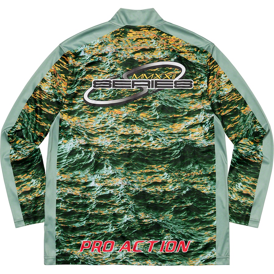 Supreme Waves Zip Pullover (SS22) - Light Green - $98