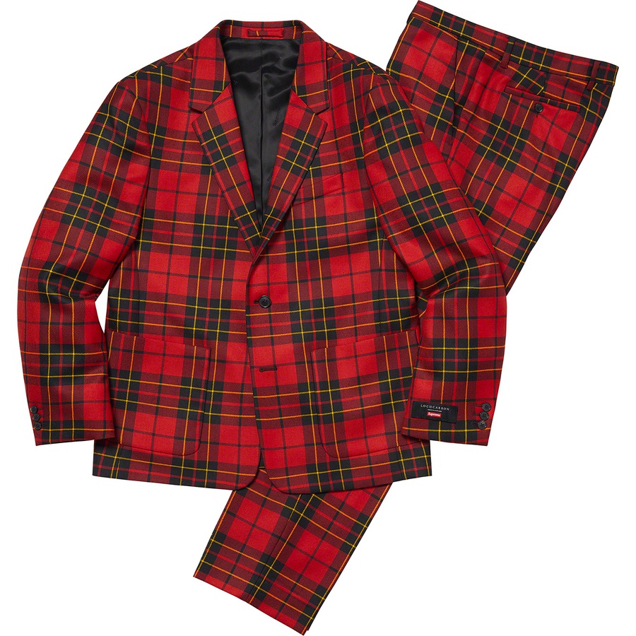 Supreme Tartan Wool Suit (SS22) - Red - $598