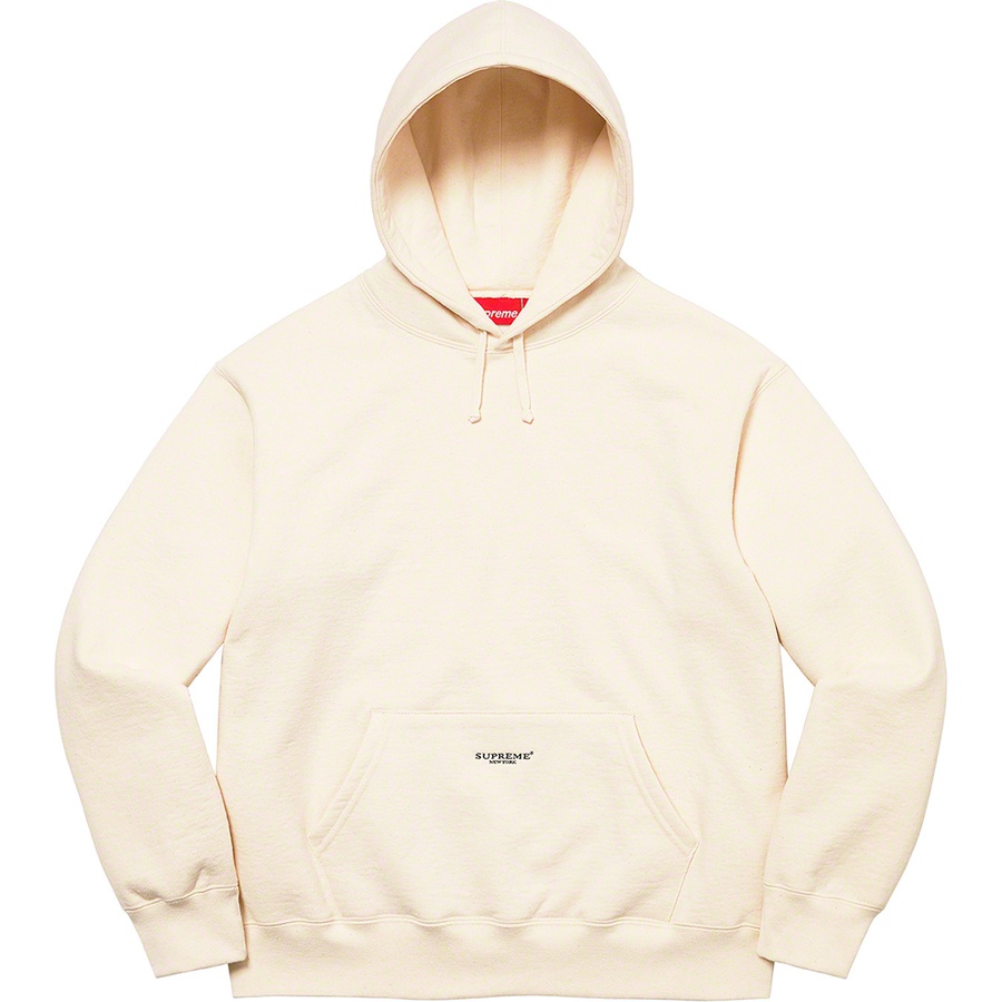 Supreme Micro Logo Hooded Sweatshirt (SS22) - Natural - $158