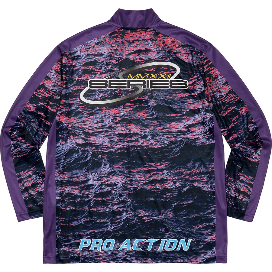 Supreme Waves Zip Pullover (SS22) - Purple - $98