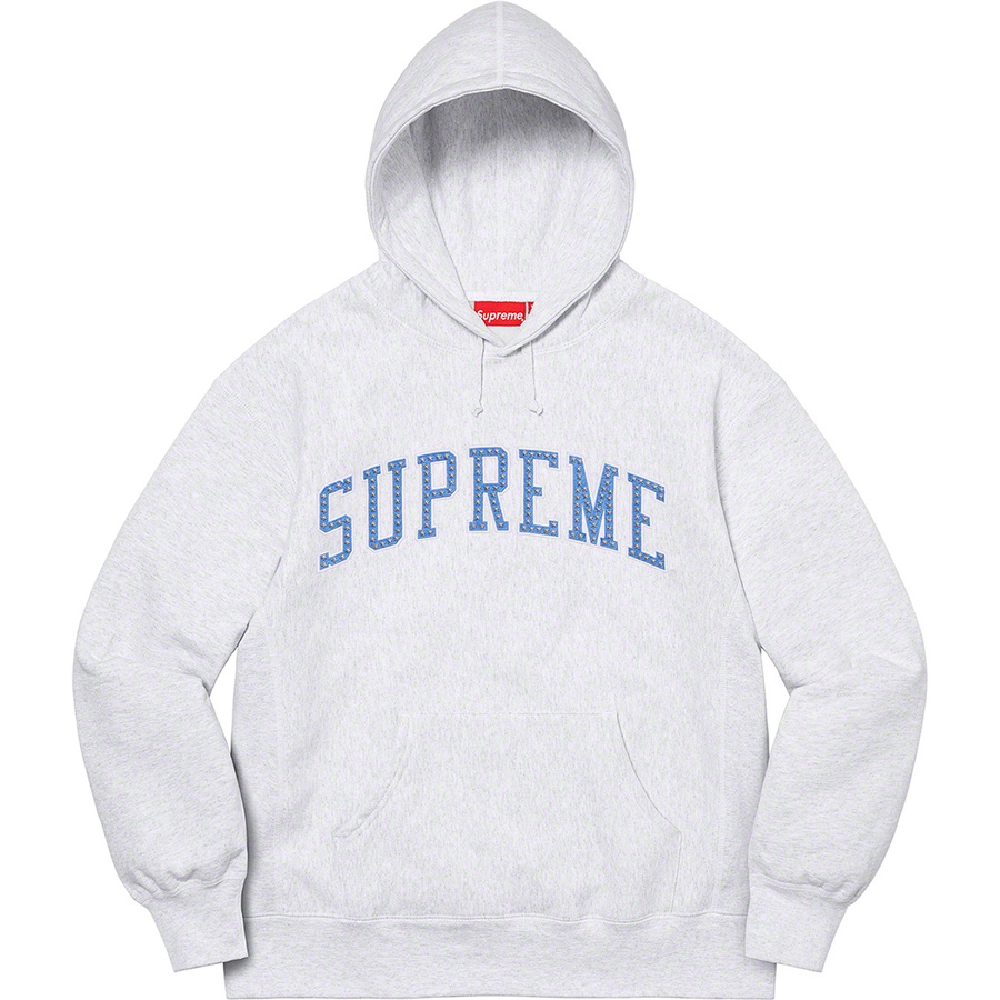 Supreme Stars Arc Hooded Sweatshirt (SS22) - Ash Grey - $168