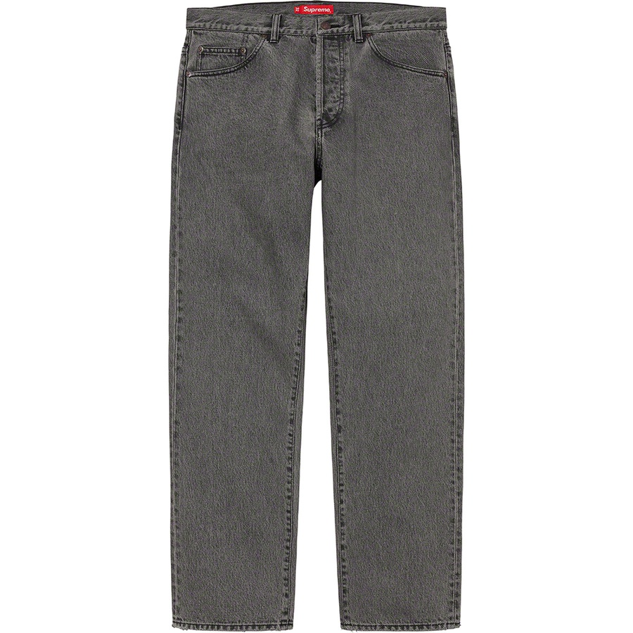 Supreme Regular Jean (SS22) - Washed Black - $148