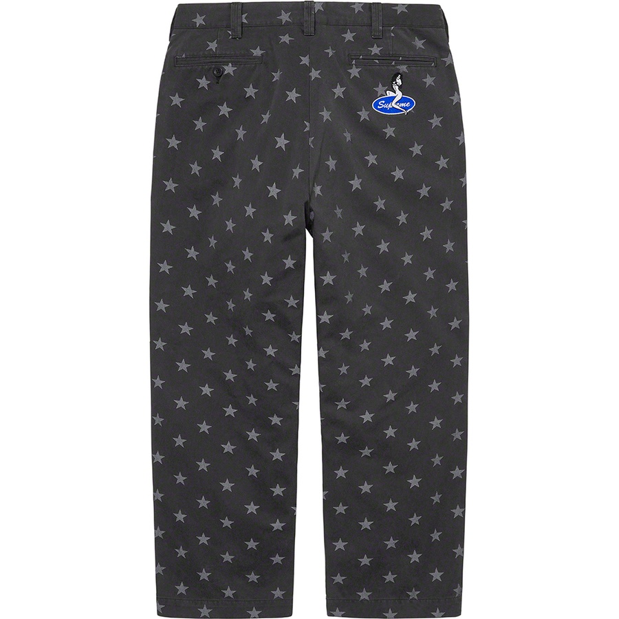 Supreme Chino Pant (SS22) - Black Stars - $148